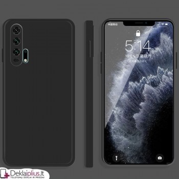 Liquid Air silikoninis juodas dėklas - su kameros apsauga (Huawei Honor 20 Pro)